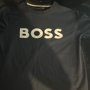 Boss Blue Short Sleeve Tee Classic Design